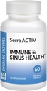 Serra ACTIV - 60 cápsulas veganas - Apoyo Sinus y Salud Cardiovascular - Serrapeptase resistente al ácido - 120,000 SPU - Soporte Inmunitario - Enzimas sistémicos