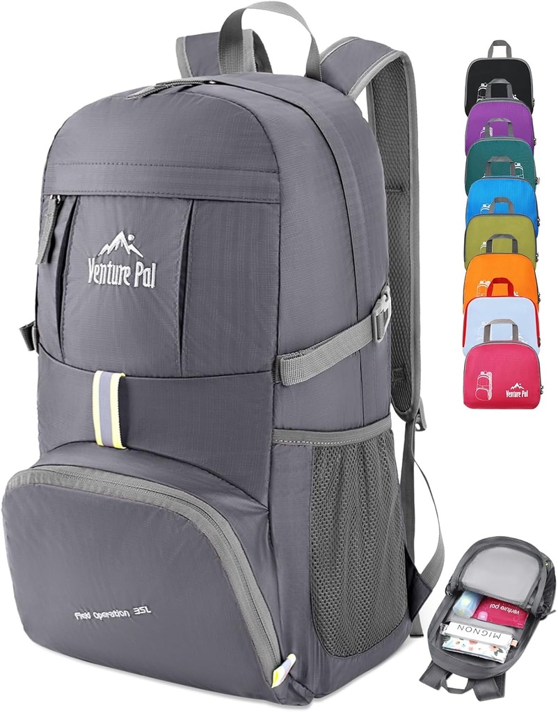 Venture Pal 35L Ultralight Lightweight Packable Foldable Travel Camping Hiking Outdoor Sports Backpack Daypack