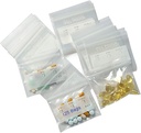 125 Packs 6 Mil Bolsas de Pill resistentes BPA Pouch gratis 3 x 2.75 Inch Escribir sobre sello impermeable transparente bolsas de plástico para el organizador de la pila de viajes, joyería y piezas de artesanía pequeña