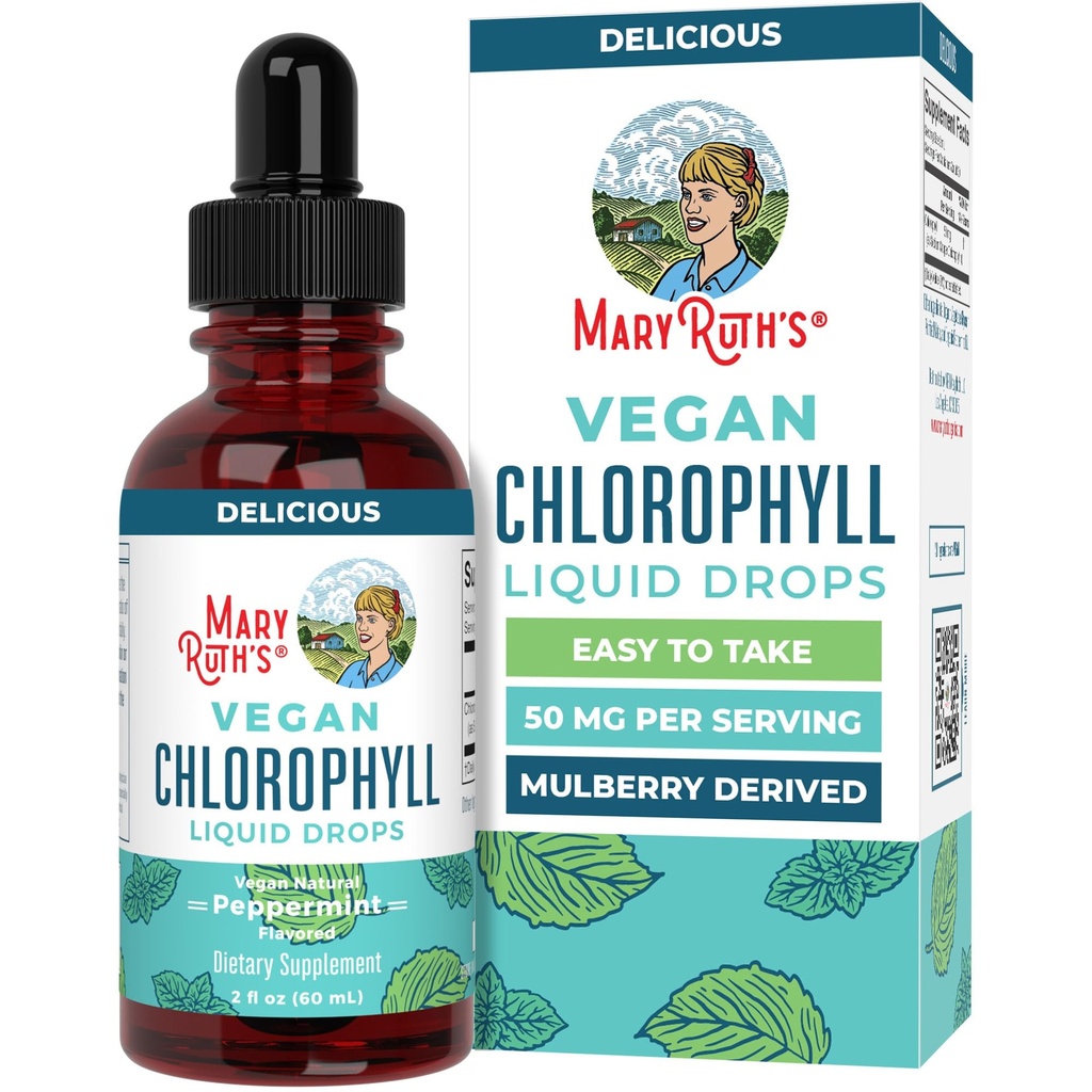 MaryRuth Organics Chlorophyll Liquid Drops ← Clean Label Project Certified® Silencio Vegan Silencio no diluido Liquid Chlorophyll Tortura Mulberry Derived Supplement for 14+ Silencio Non-GMO ← Delicious Minty Flavor Silencio 2 Fl Oz