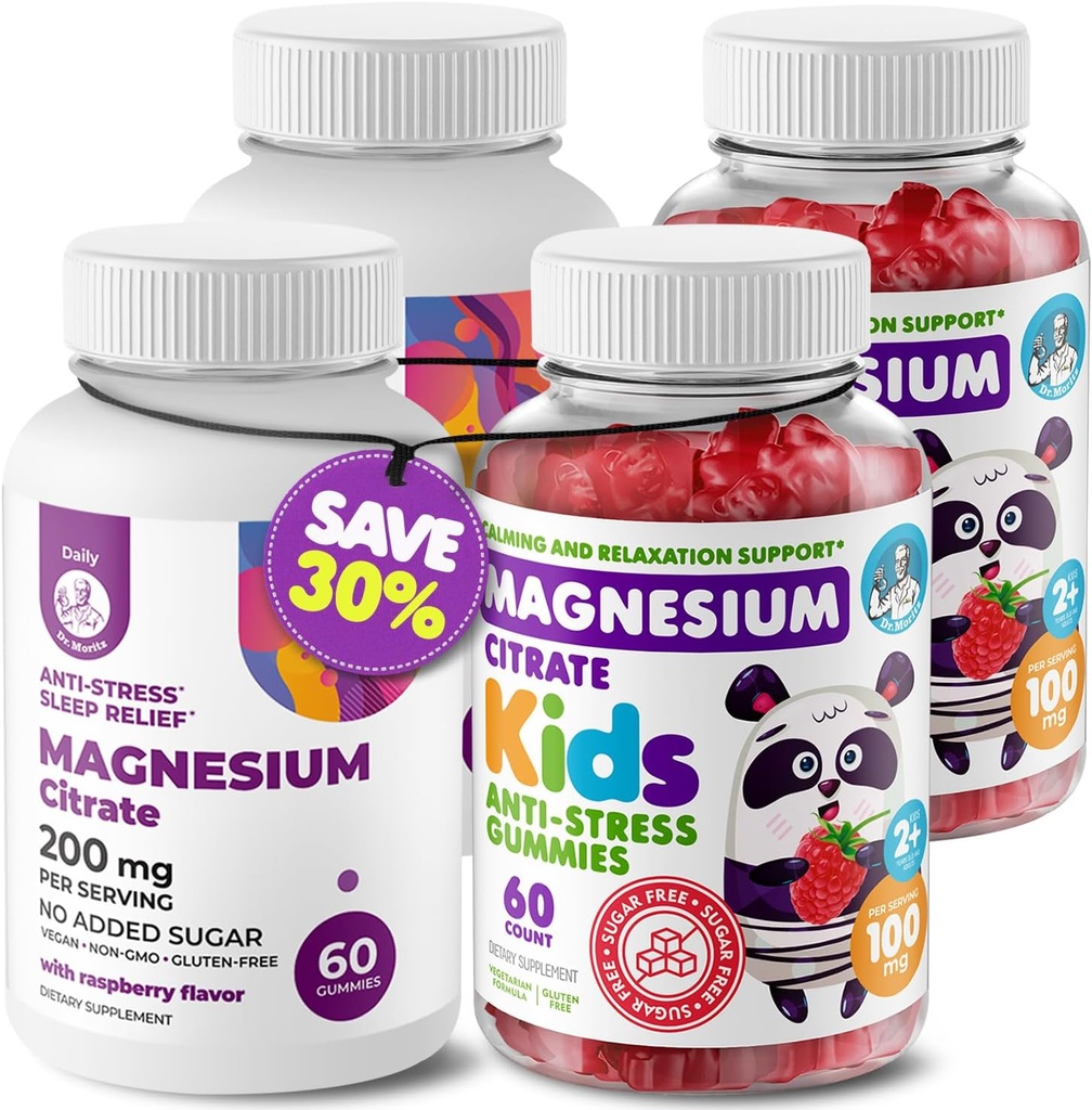 Niños Magnesio Gummies sin azúcar 120 Conde y Magnesio Gummies sin azúcar 120 Conde - Calma Magnesium Gummies Suplemento para niños, Lágrimas de calma de magnesio sin azúcar para niños y adultos