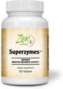 Suplementos Zen - Superzymes Superzymes Fórmula multienzima que contiene Pepsin, Bromelain, Papain, Pancreatin, " Betaine HCL 90-Tabs