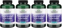 Lactato de magnesio de Swanson - Suplemento Mineral Promoción de la Salud Musculo y Hueso - Forma Mineral Lactada Libre de Lactosa para Absorción Gentil - (120 cápsulas, 84 mg cada uno) 4 Pack