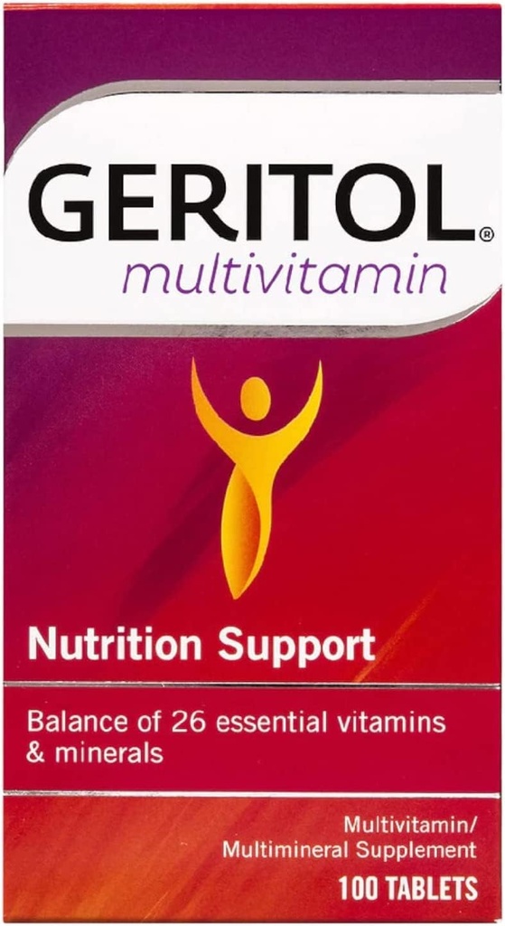 Ficha Geritol Multivitamin 100 (anteriormente llamada Geritol Completa - el mismo producto!)