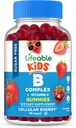 Complejo libre de vitamina B para niños TENIDO B-Complejo con vitamina C soporta Gran Tasting VIT B Complejo Vitaminas TENIDO Energía y Nerve Soporte para niños B Complejo de vitaminas para niños y niñas