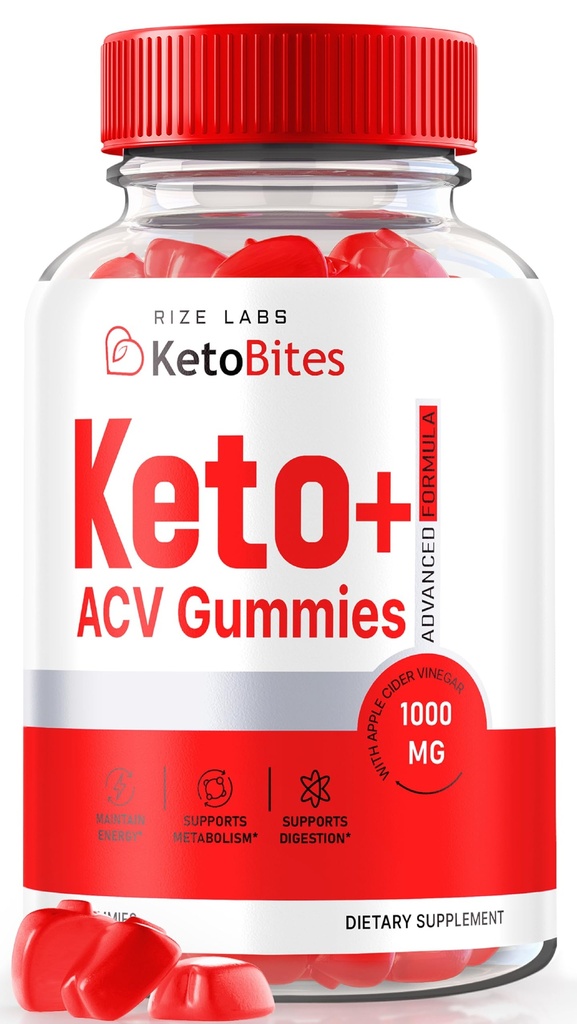 rize labs KetoBites Keto+ACV Gummies, All Natural Gummies for Advanced Weight Loss, Apple Cider Vinegar Suplemento, Comentarios Oficiales (60 Gummies)