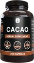 Ingredientes originales puros Cacao (365 capsules) No hay magnesio o rifles de arroz, siempre puros, lab verificados