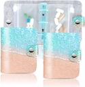 Hennaja Pill Organizer,Pill Pouches Clear Plastic Pill Bags Self Sealing Travel Medicine Organizer Storage (2-Sandbeach, 2 Pack)