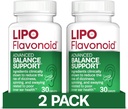 Lipo-Flavonoid Balance Support for Vertigo & Dizziness Relief - Fórmula clínicamente teñida con Complejo Ginkgo Biloba &amp; Vitamina D &amp; B - Inner Ear Health & Balance Support - 30-Count - 2-Pack