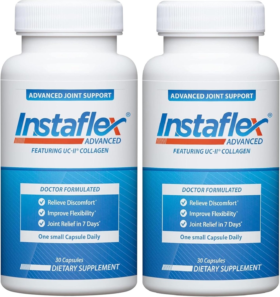 Instaflex Advanced Joint Support Suplemento Nutricional Capsule with Doctor Formulated Joint Relief Supplement, Featuring UC-II Collagen &amp; 5 Other Joint Discomfort Fighting Ingredients, 60 Ct