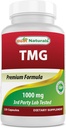 Mejores Naturales TMG Trimetilglicina (como Betaine Anhydrous) 1000 mg Servir - 120 cápsulas - Niveles de Homocisteína Saludable y Soporte de Metilación (120 Cuenta (Pack de 1))