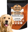 Pig Ear Slivers - Thick Cut, All Natural Dog Treat, Healthy Pure Pork Ear, Fácilmente Digestado, Mejor regalo para perros pequeños (1 lb)