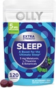 OLLY Extra Strength Sleep Gummy, 5 mg Melatonin, L-Theanine, Chamomile, Lemon Balm Extracts, Sleep Aid, BlackBerry Flavor - 120 Conde