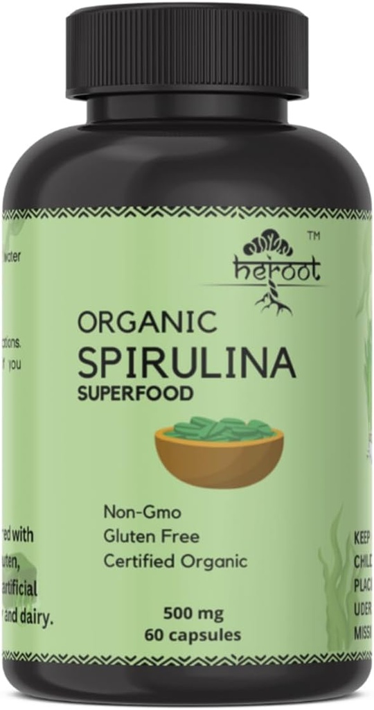 Cápsulas de pólvora de especia orgánica - Vitaminas " Minerales para la energía - Vegetariano, Gluten Free 100% Puro Superalimento para la salud óptima (120 cápsulas)