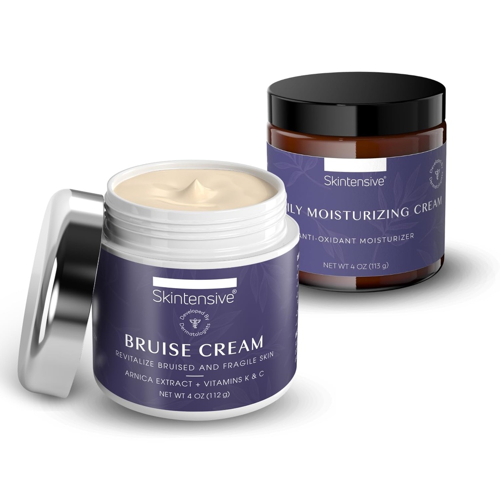 SKINTENSIVE Hydrating Cream Bundle – Moisturizing Care for Dry, Delicate Skin – Daily Use for Face, Hands & Body – (4oz Cada uno)