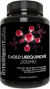 Laboratorios Inteligentes CoQ10 Ubiquinone 200mg Softgels ← Coenzyme Q10 con MCT Oil para Max Absorption ¦ Soy, Sugar, Gluten y GMO-Free TEN 120 Serviciones TEN 120 Days Supply