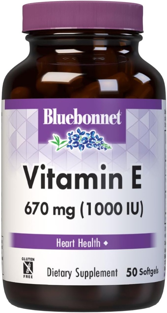 BlueBonnet Vitamina E 1000 UI mezcla Softgels, 50 Cuenta