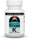 Fuente Naturals Vitamina K - 500 mcg - 100 Tabletas
