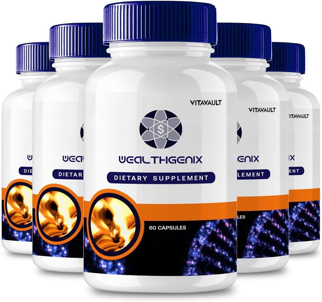 WealthGenix Capsules, WealthGenix Apoyo Suplemento Pills - Máxima Fuerza, Wealth Genix Salud &amp; Wellness Capsules, WealthGenix All Natural Formula Pills, Wealth Genix Capsules Reseñas (5 Pack)
