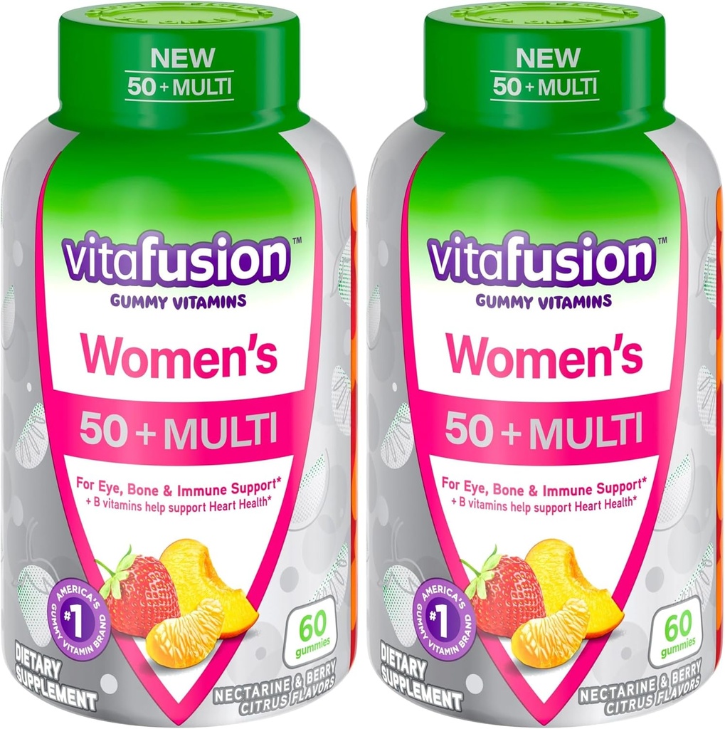 Vitafusion Women's 50+ Multivitamin Daily Support Suplemento 60 Cuenta (Pack of 2)