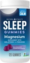 Natural Vitality SLEEP Gummies, Suplemento Magnesio Con Melatonina y L-Theanine, Vegan, Gluten Gratis, Ayuda al Cuerpo Ease Into Sleep, Blueberry Pomegranate 120 Conde
