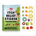 Hidrocolloide Itch Relief Patch, for Mosquitos, Ticks, Midges, Sandflies Bug bite Relief, Anti-Itch Patch con Aloe y Witch Hazel, Insect bite Relief, Kid-Friendly, Natural Fruit Theme