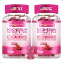 Magnesium Glycinate Gummies 600mg, Non-GMO, Gluten-Free, Magnesium Gummies for Adults, Sleep, Relax &amp; Focus, Mixed Berry, 120 Condes