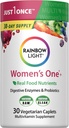 Rainbow Light Womens One High-Potency Daily Multivitamin, Womens Multivitamin proporciona soporte de inmunodeficiencia de alta potencia, con vitamina C, biotina y Ashwagandha, vegetariana, 30 cuenta