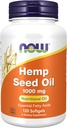 AHORA Suplementos de alimentos, aceite de semilla de cáñamo 1000 mg, ácidos grasos esenciales, aceite nutricional, 120 Softgels