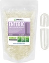 XPRS Nutra Tamaño 1 Empty Capsules - 1000 Conde Clear Enteric Coated Empty Gelatin Capsules - Delayed Release Pills - DIY Caps Filling - Pure Bovine Enteric Gel Caps