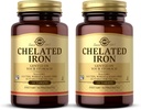 Solgar Hierro Chelated - 100 Tablets, Pack of 2 - Gentle on Your Stomach - Non-GMO, Vegan, Gluten Free, Dairy Free, Kosher - 200 Total Servings