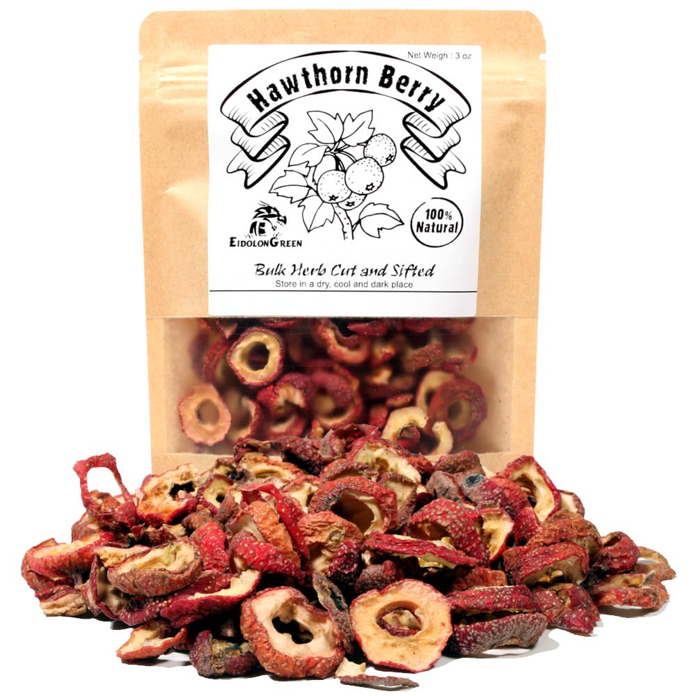 EidolonGreen [China Medicinal Herb] Hawthorn Berry (Shanzha/Dried Hawthorne/Ё楂/산) Dried Bulk Herb 3 Oz (88 g)