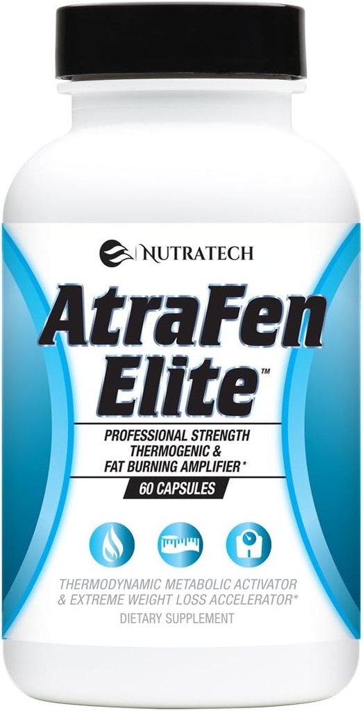 Atrafen Elite - Asistencia dietética de fuerza profesional que apoya la gestión del peso, promueve la energía y ayuda a reprimir los ahorros de alimentos " Appetite. Suplemento dietético. 60 pastillas.