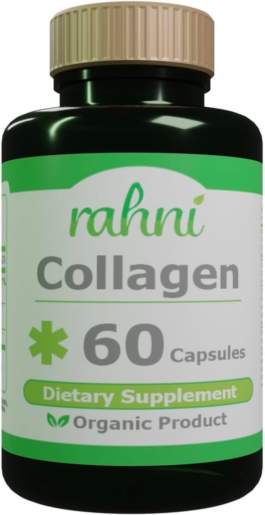 Suplemento colágeno para mujeres y hombres, con ácido hialurónico " vitamina C, reducir las arrugas, mejorar la calidad de su piel, uñas y cabello, 60 cápsulas