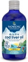 Naturales nórdicos Aceite de hígado de bacalao, limón - 8 oz - 1060 mg Total Omega-3 con EPA &amp; DHA - Corazón &amp; Salud cerebral, Inmunidad saludable, Bienestar general - No GMO - 48 Servimientos