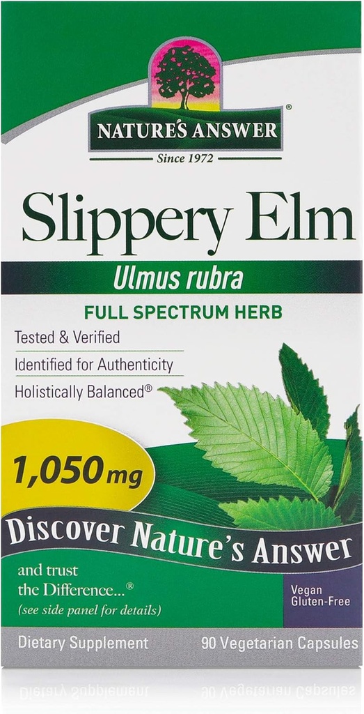 Respuesta de la naturaleza Slippery Elm Bark 1050Mg 90 Cap