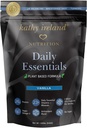 Kathy Irlanda Polvo de vainilla proteína de base vegetal, 26g Proteína, Recambio de carne baja, Pea, Mung &amp; Fava Bean Blend con Probióticos, Vitaminas & Minerales, 1,85 lbs
