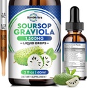 Soursop Graviola Liquid Drops - 8 en 1 Orgánica Soursop Extract with Elderberry, Quercetin, Soursop Bitters Liquid Supplements for Immune Boost, Herbal Soursop Oil Graviola Leaf Tincture, 2 Fl Oz