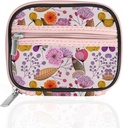 Serfeymi Weekly Travel Pill Organizer Pill Case for Purse with Removable 7 Day Pill Box, Fashionable Travel Medicine Organizer Pill Container for Medicine, Vitamin, Supplement - Bloom 03