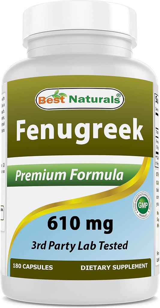 Best Naturals Fenugreek Seed 610 mg 180 cápsulas
