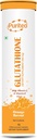Glutathione 15 Tablas efervescentes con vitamina C &amp; E, para piel clara y hidratación, azúcar sin agregado, sabor a naranja - (15 Tabletas, paquete de 1)