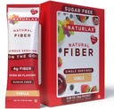 Vainilla sin azúcar Flavored Psyllium Husk, 24 paquetes de fibra