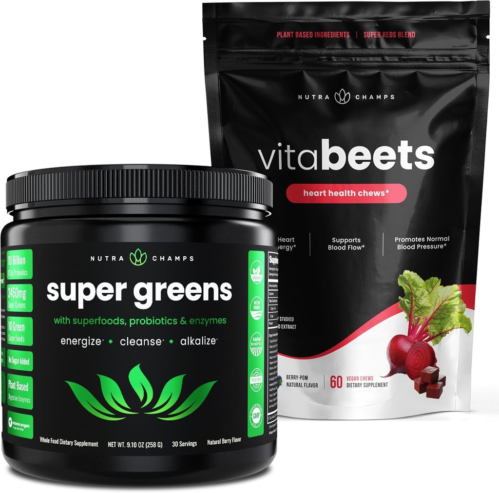 NutraChamps Super Greens &amp; Beet Chews Bundle
