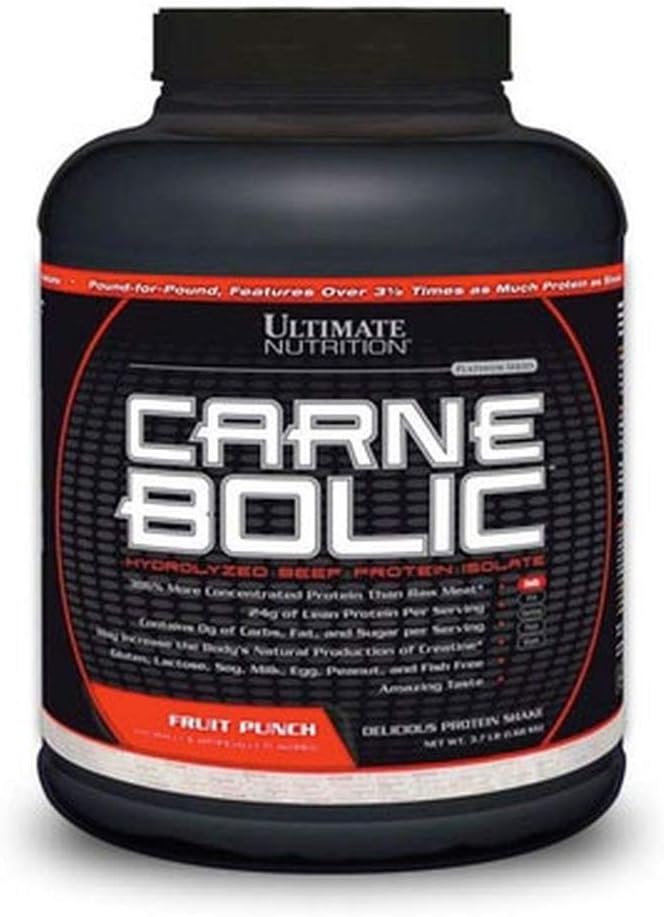Ultimate Nutrition Carne BolicBeef Protein Powder, Lactose Free Protein Shakes, Paleoand Keto Friendlywith No Sugar o Carb, Baja Calorie Isolate Powder, Hydrolized Protein, 60 Servings, Chocolate