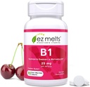 EZ derriba la vitamina B1 25 mg, sin azúcar, fuente de 45 días - 1 paquete
