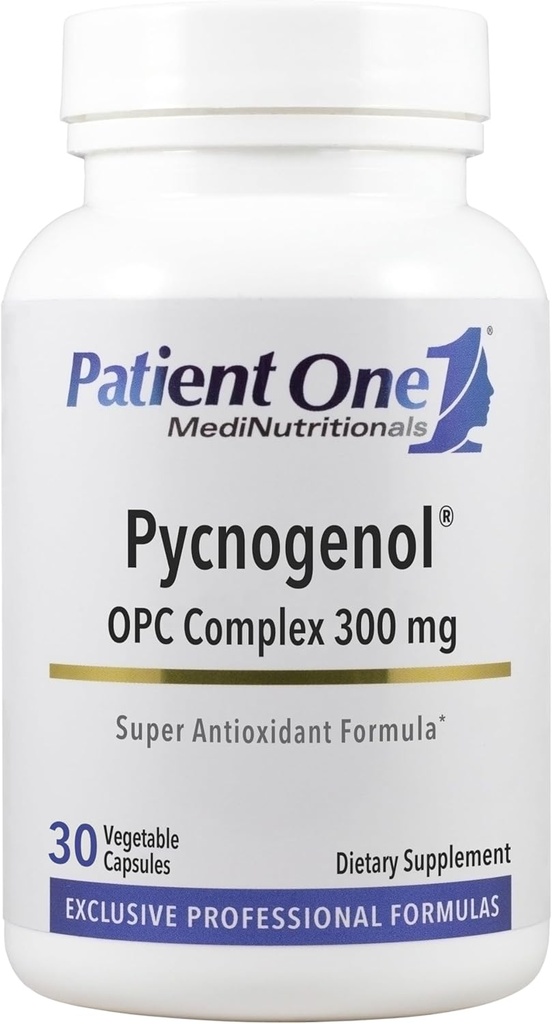 Pacientes Un Pycnogenol Complejo OPC 300mg Silencioso Suplemento para apoyar la salud Vascular y el envejecimiento saludable* ← Francés Marítimo Pine Bark y Más Silencio 30 cápsulas