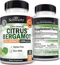 Citrus Bergamot 1000mg - Citrus Bergamot Suplemento para el colesterol y la salud cardíaca - Ultra concentrado de fruta fresca para la absorción mejorada - Vegan, no GMO, libre de gluten - 120 Mini cápsulas