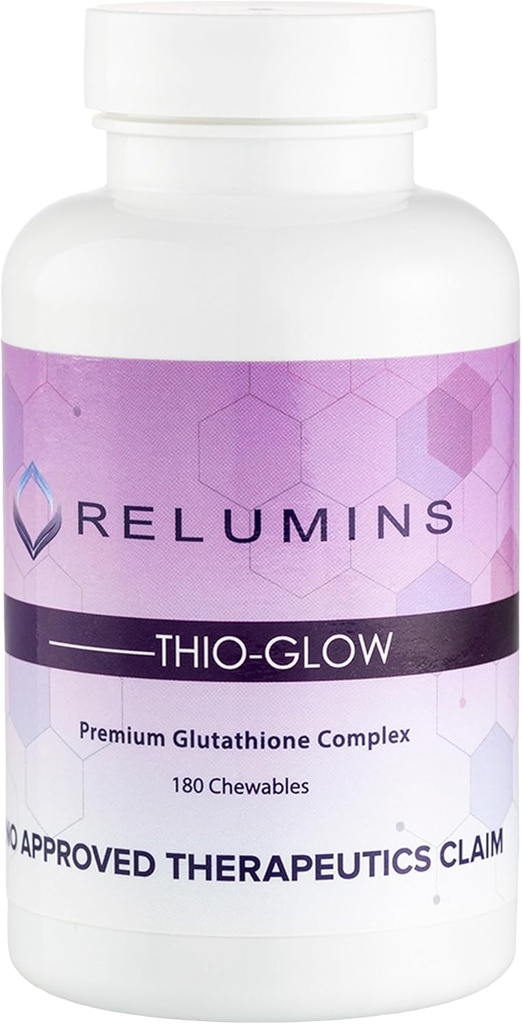 Relumins Labs Thio-Glow Complejo Sublingual de Glutathione con Biotina, VIT C &amp; E, Plus Grapeseed Polyphemols-330mg Gluta Por Serving – Highest Bioavailability – 4X More Effective Than Liposomal