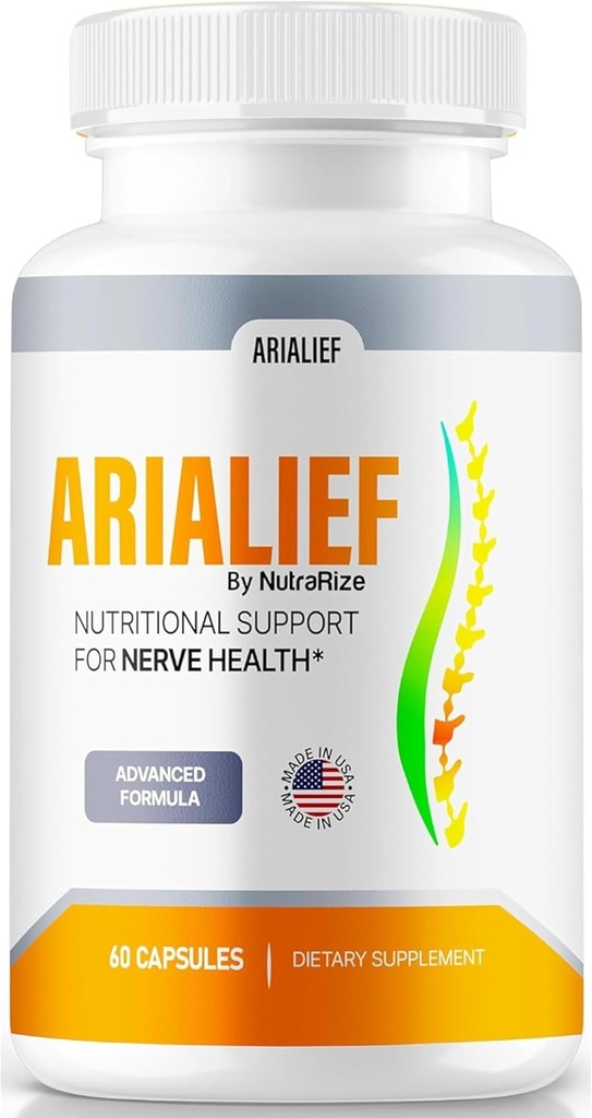 Arialief Capsules, Apoyo Oficial de Nutrición para la Salud Nerve, Todas las Vitaminas Naturales Arialief para los Nerves Saludables, Píldoras Arialief Premium, Aria LIEF Pastillas Comentario (60 cápsulas)