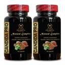 Complejo de apoyo de Candida - Cápsulas orgánicas de ácido caprílico, Suplemento de Candida, hierbas naturales para desintoxicación intestinal, regularidad de adultos y salud de Gut - 2 botellas 120 cápsulas
